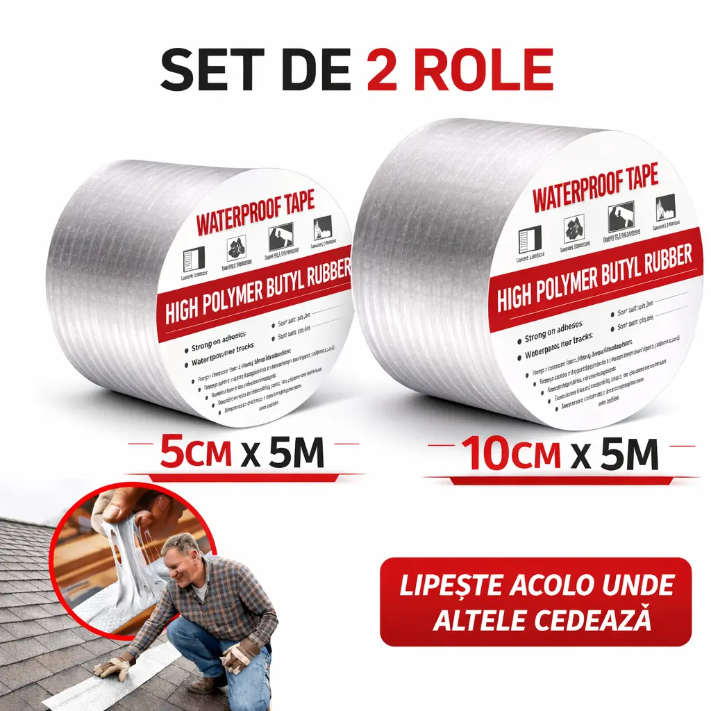 Set 2 benzi pentru crăpături, scurgeri și infiltrații