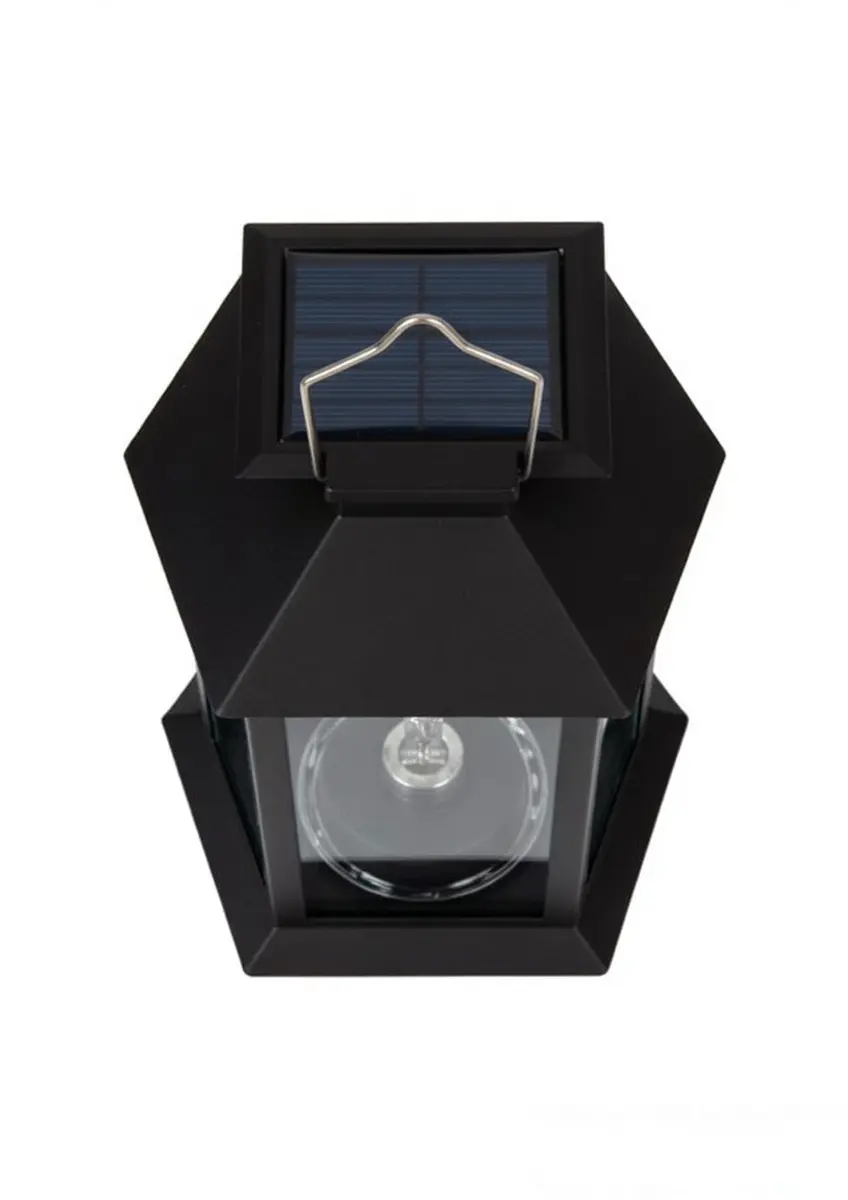 Felinar Solar Negru Cruce cu LED